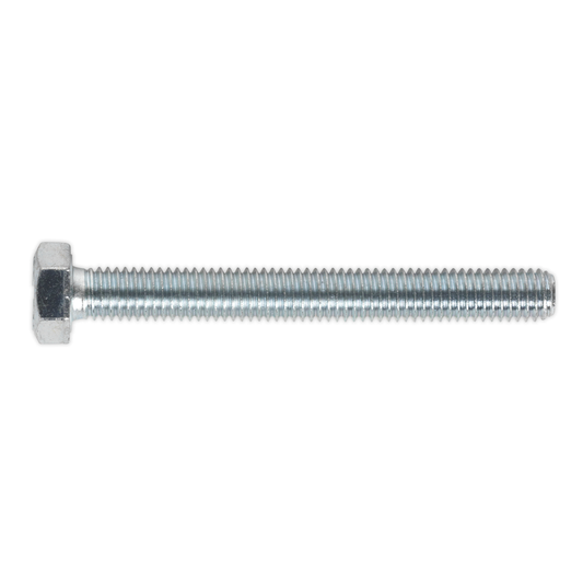 Sealey SS870 8.8 Zinc Plated HT Setscrew M8 x 70mm, DIN 933 - Pack of 25