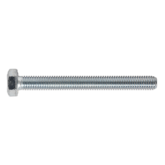 Sealey SS875 8.8 Zinc Plated HT Setscrew M8 x 75mm, DIN 933 - Pack of 25