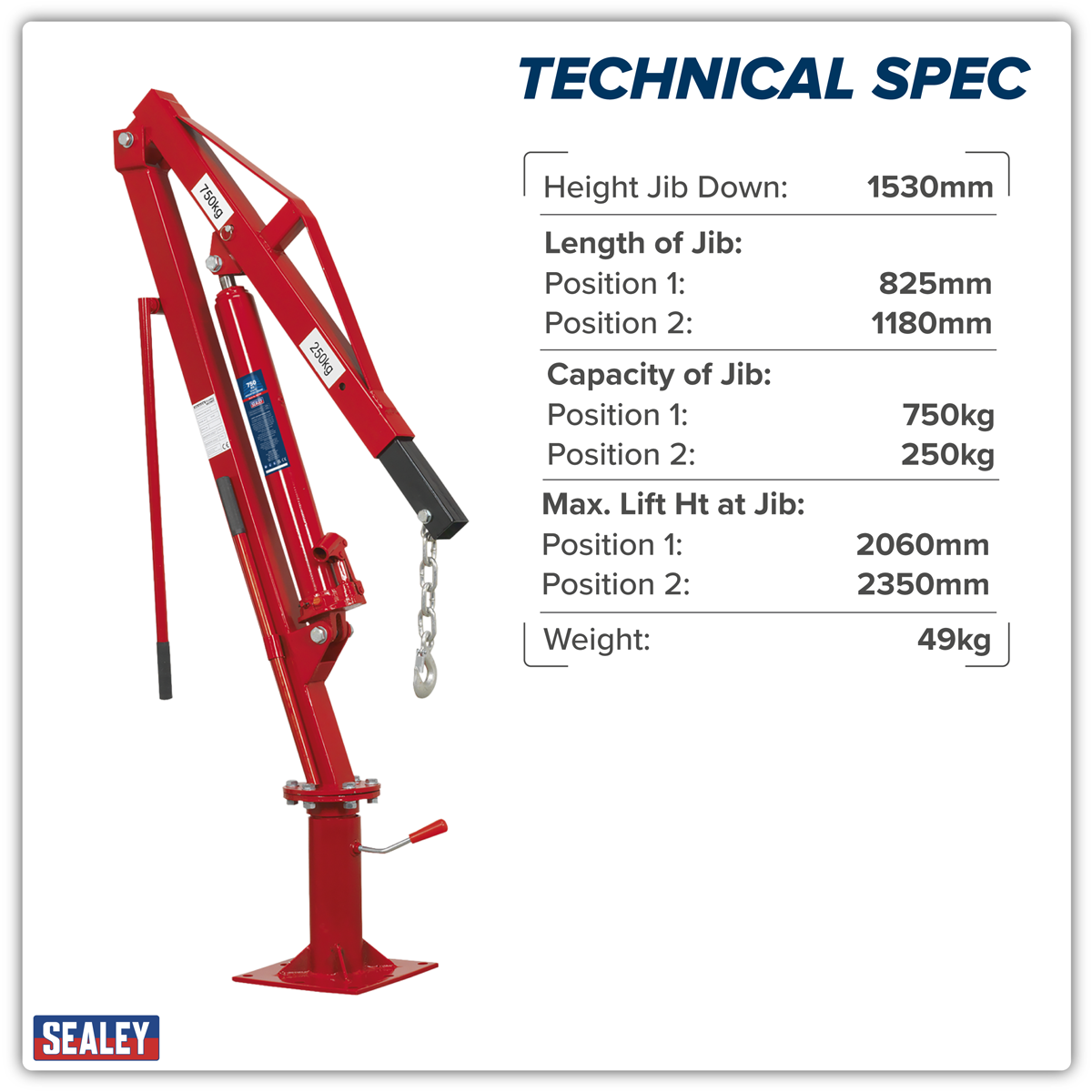 Sealey SSC750 Static Mounted Crane 750kg