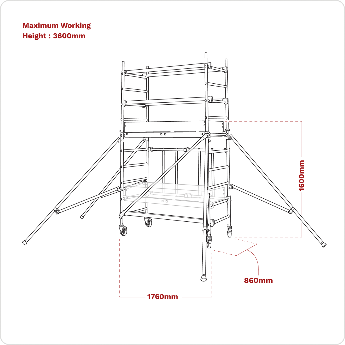Sealey SSCL1 Platform Scaffold Tower Combo EN 1004 -1