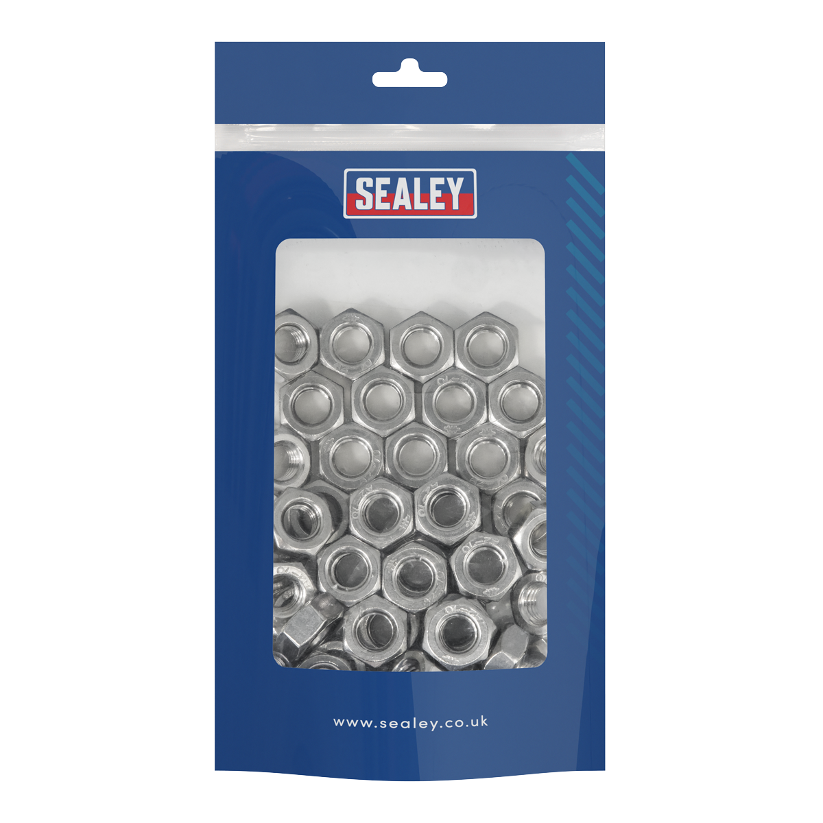 Sealey SSN10 Stainless Steel Nut M10 A2, DIN 934 - Pack of 50