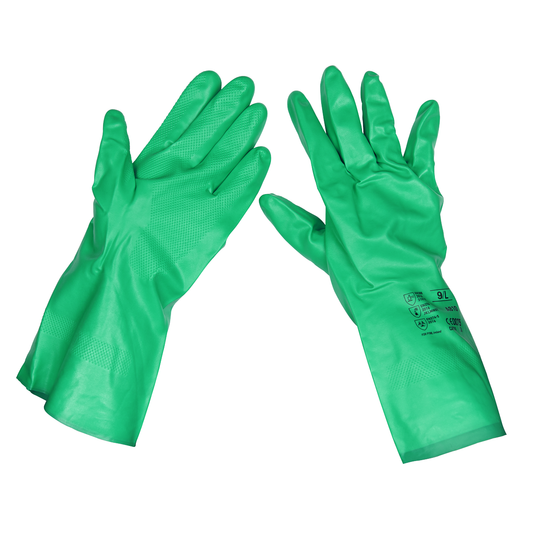 Sealey SSP34 Cuffed Nitrile Gauntlets 330mm - Pair