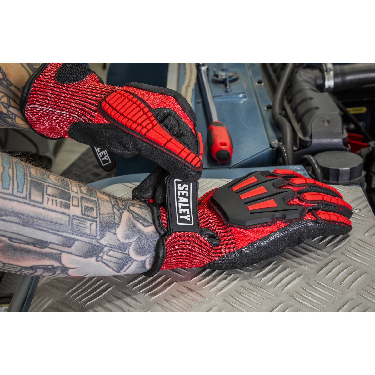 Sealey SSP38XL Cut & Impact Resistant Gloves, X-Large - Pair