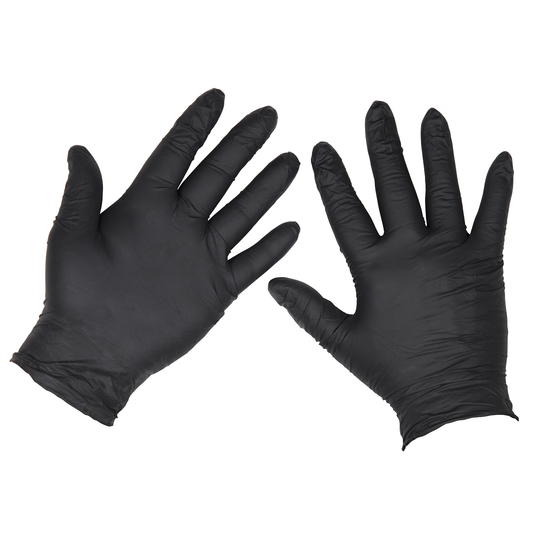 Sealey SSP60L Extra-Thick Powder-Free Disposable Nitrile Gloves, Large - Pack of 100