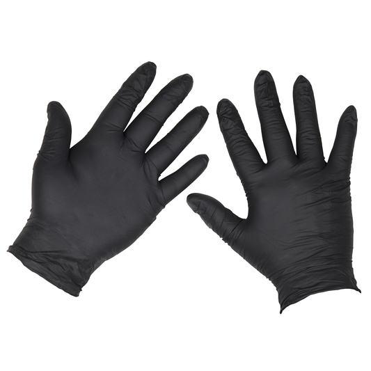 Sealey SSP60XL Extra-Thick Powder-Free Disposable Nitrile Gloves, X-Large - Pack of 100