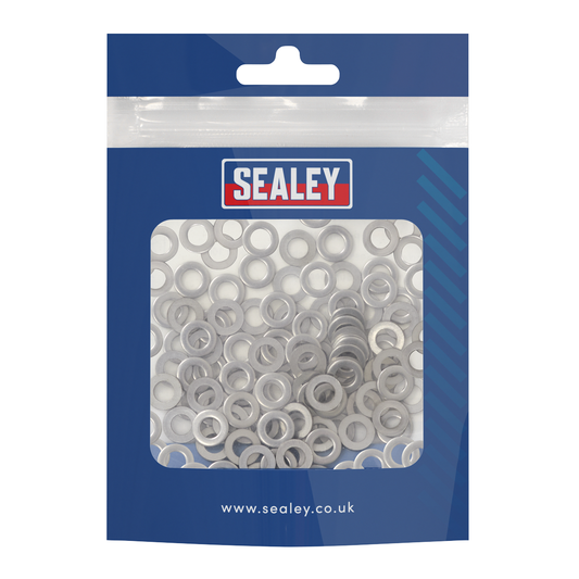 Sealey SSW5 Stainless Steel Flat Washer M5 A2, DIN 125 - Pack of 100