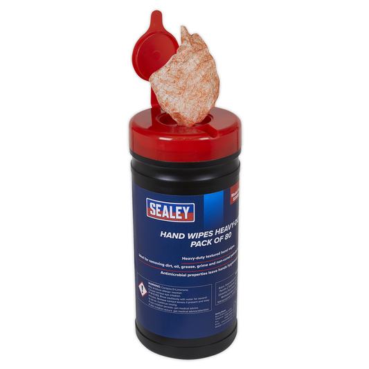 Sealey SSW80 Heavy-Duty Hand Wipes - Pack of 80