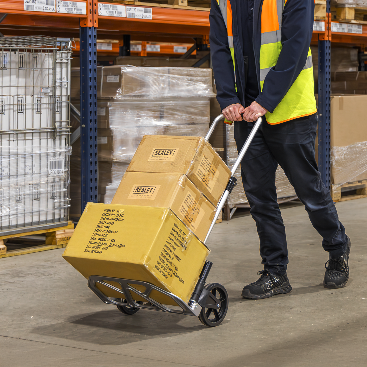 Sealey ST33 Aluminium Folding Sack Truck 70kg Capacity