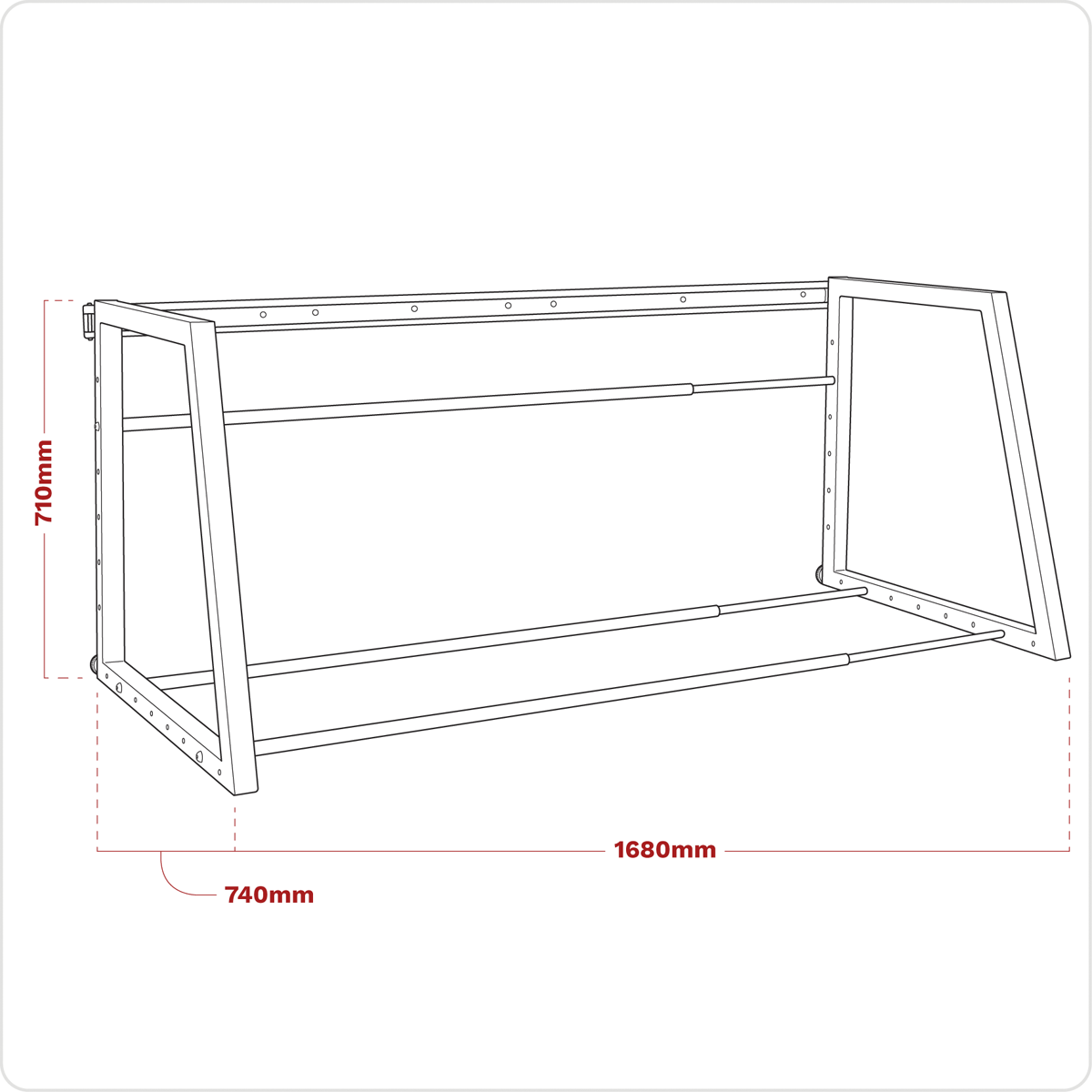 Sealey STR001 Wall or Floor Mounting Extending Tyre Rack