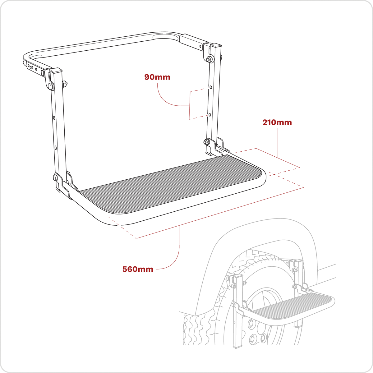 Sealey STS01 Folding Wheel Step