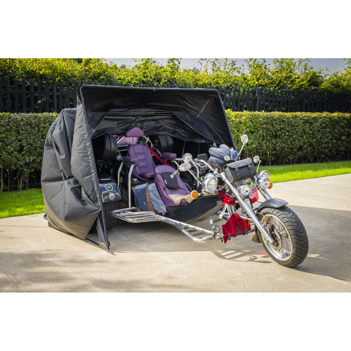 Sealey STSXL Trike/3 Motorcycle Garage Shelter 2100 x 3800 x 1900mm