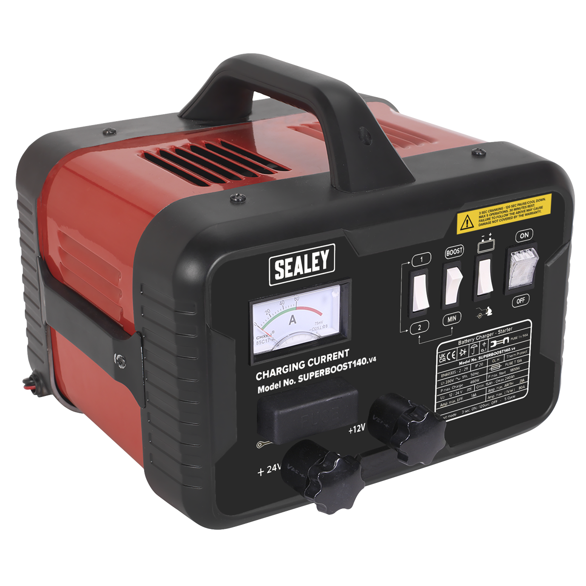 Sealey SUPERBOOST140 12/24V Starter/Charger 140/21A 230V