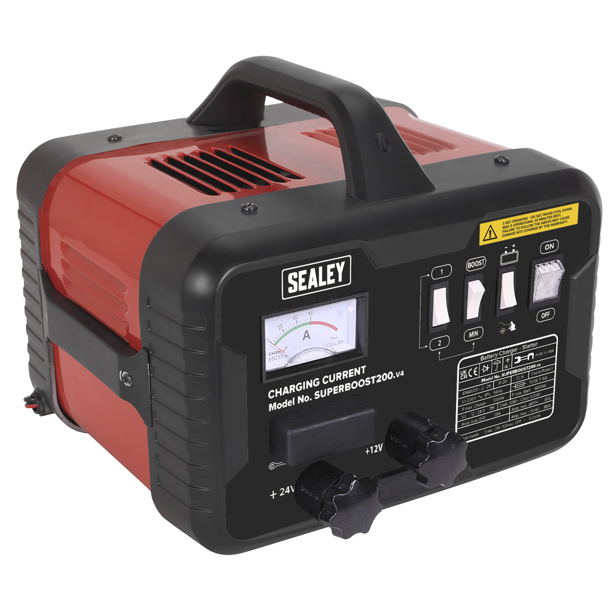 Sealey SUPERBOOST200 12/24V Starter/Charger 200/45A 230V