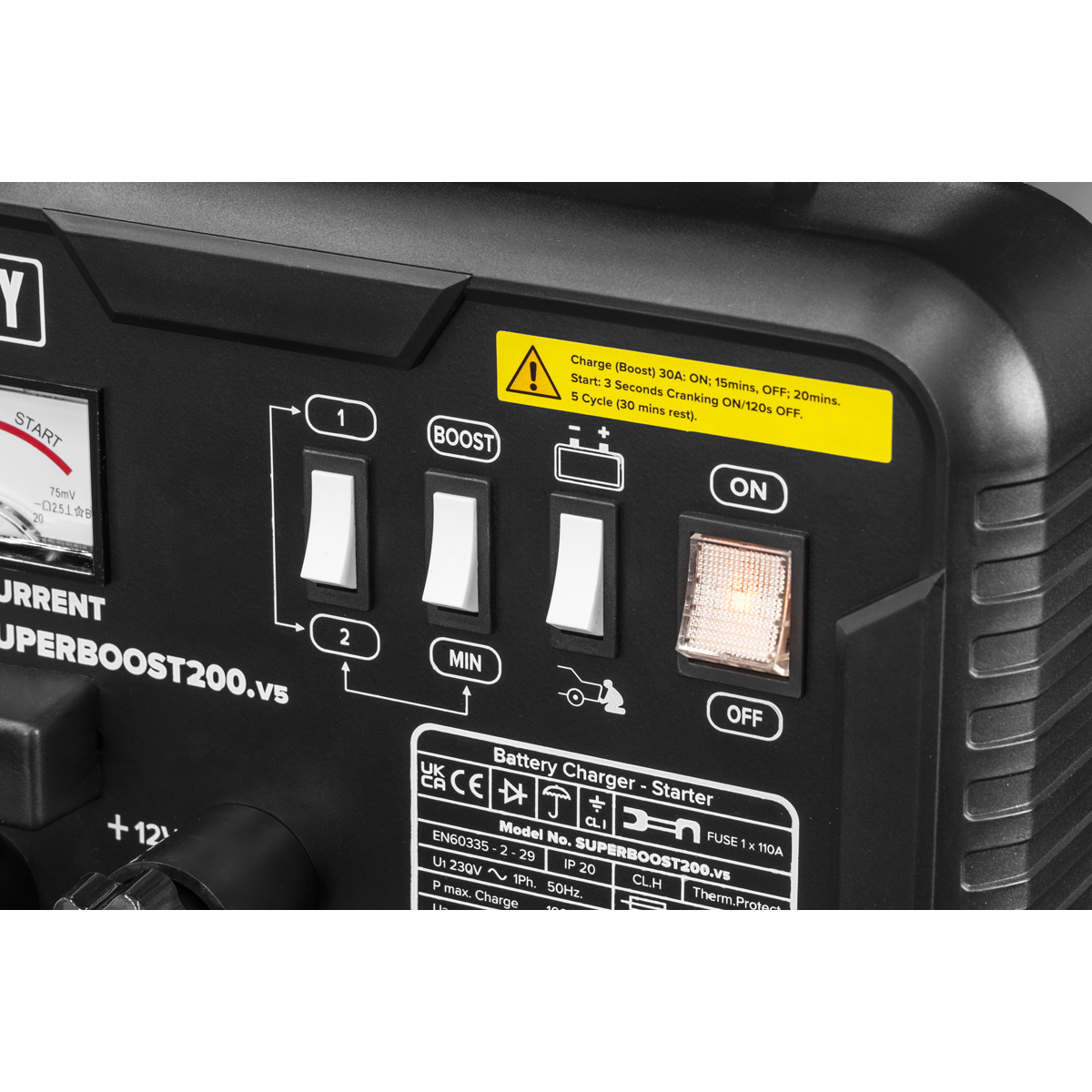 Sealey SUPERBOOST200 12/24V Starter/Charger 200/45A 230V