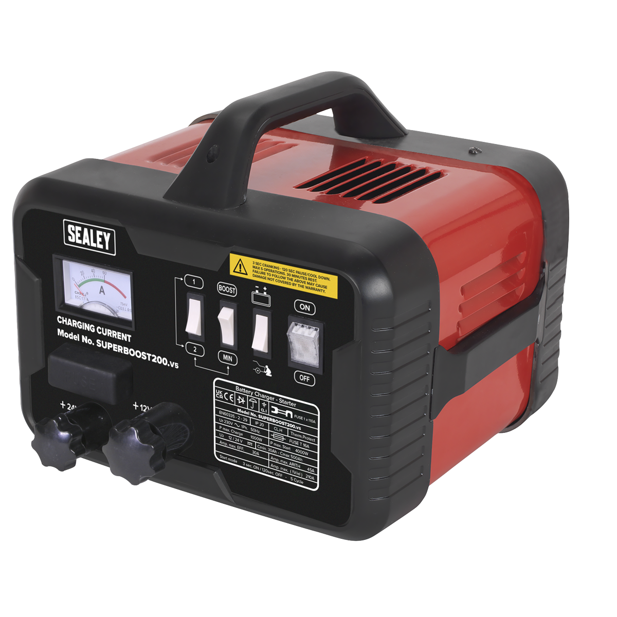 Sealey SUPERBOOST200 12/24V Starter/Charger 200/45A 230V