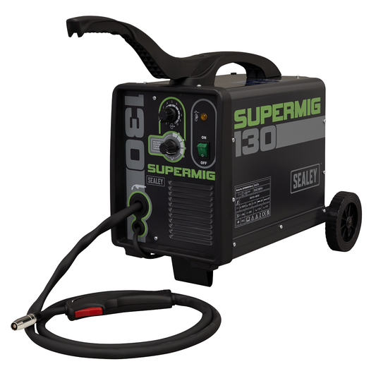 Sealey SUPERMIG130 Mini Portable Gas/Gasless MIG Welder 130A 230V