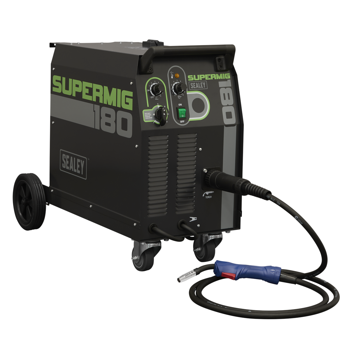 Sealey SUPERMIG180 Professional Gas/Gasless MIG Welder with Binzel® Euro Torch 180A 230V