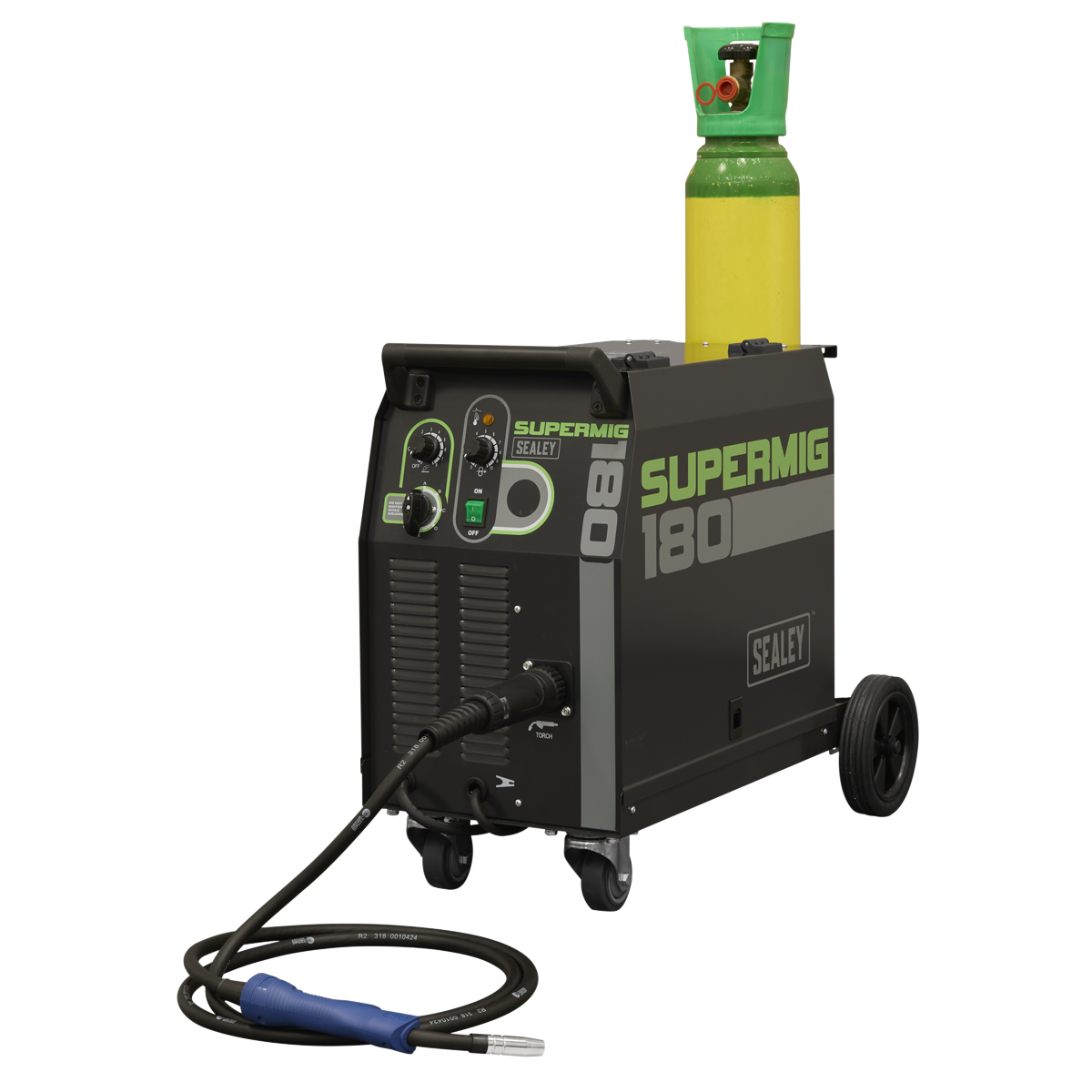 Sealey SUPERMIG180 Professional Gas/Gasless MIG Welder with Binzel® Euro Torch 180A 230V