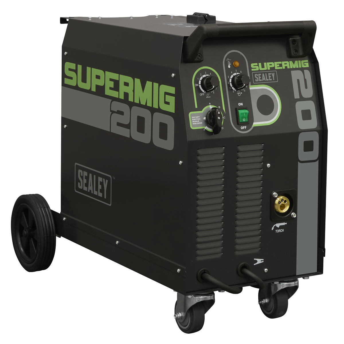 Sealey SUPERMIG200 Professional Gas/Gasless MIG Welder with Binzel® Euro Torch 200A 230V