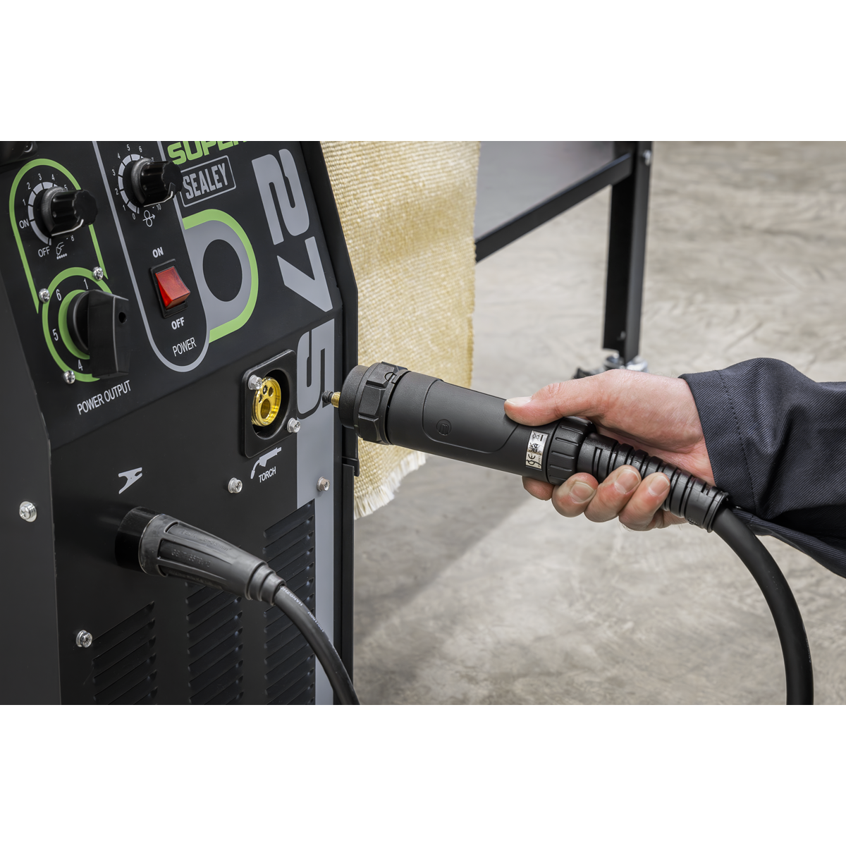 Sealey SUPERMIG275 Professional Gas/Gasless MIG Welder with Binzel® Euro Torch 270A 230V
