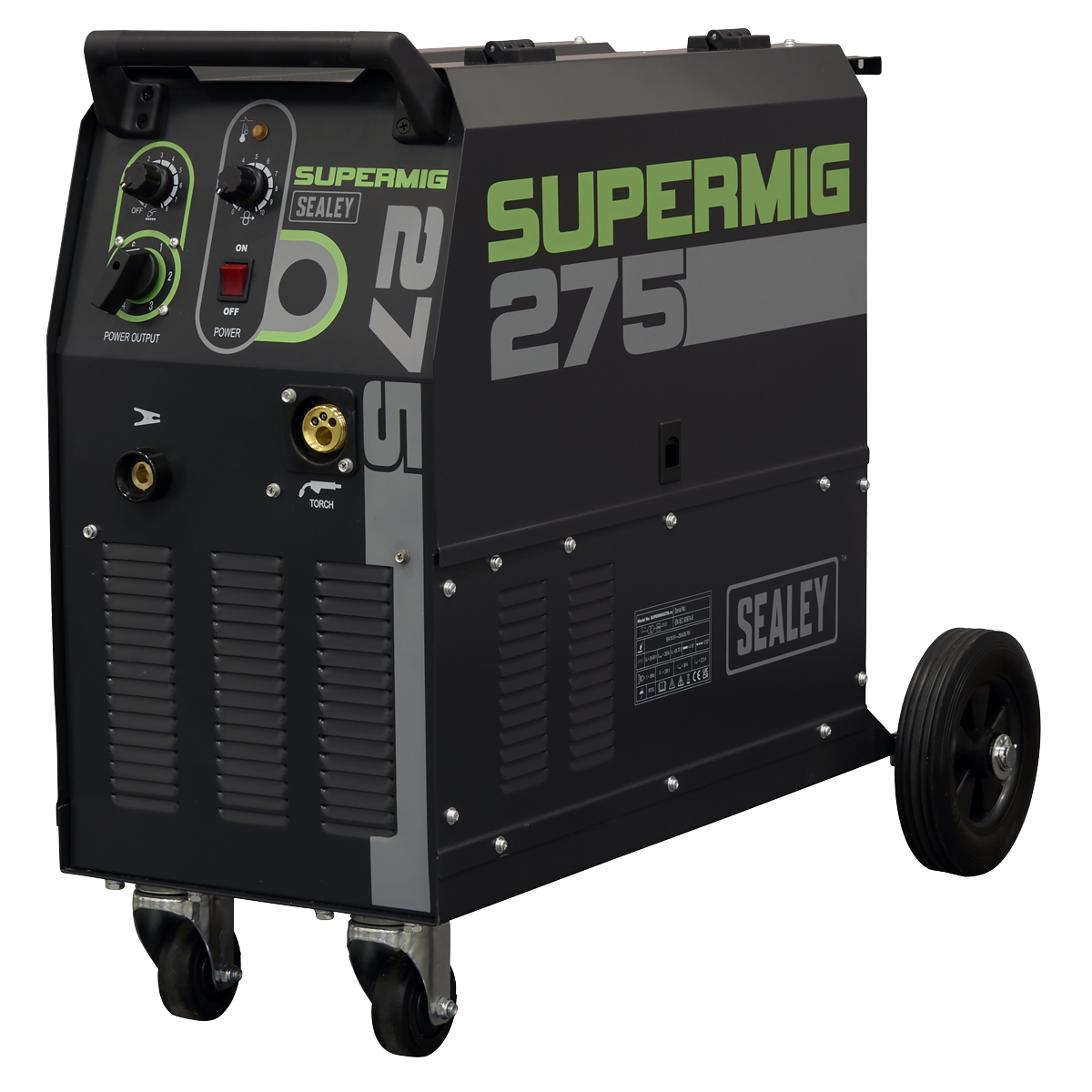 Sealey SUPERMIG275 Professional Gas/Gasless MIG Welder with Binzel® Euro Torch 270A 230V