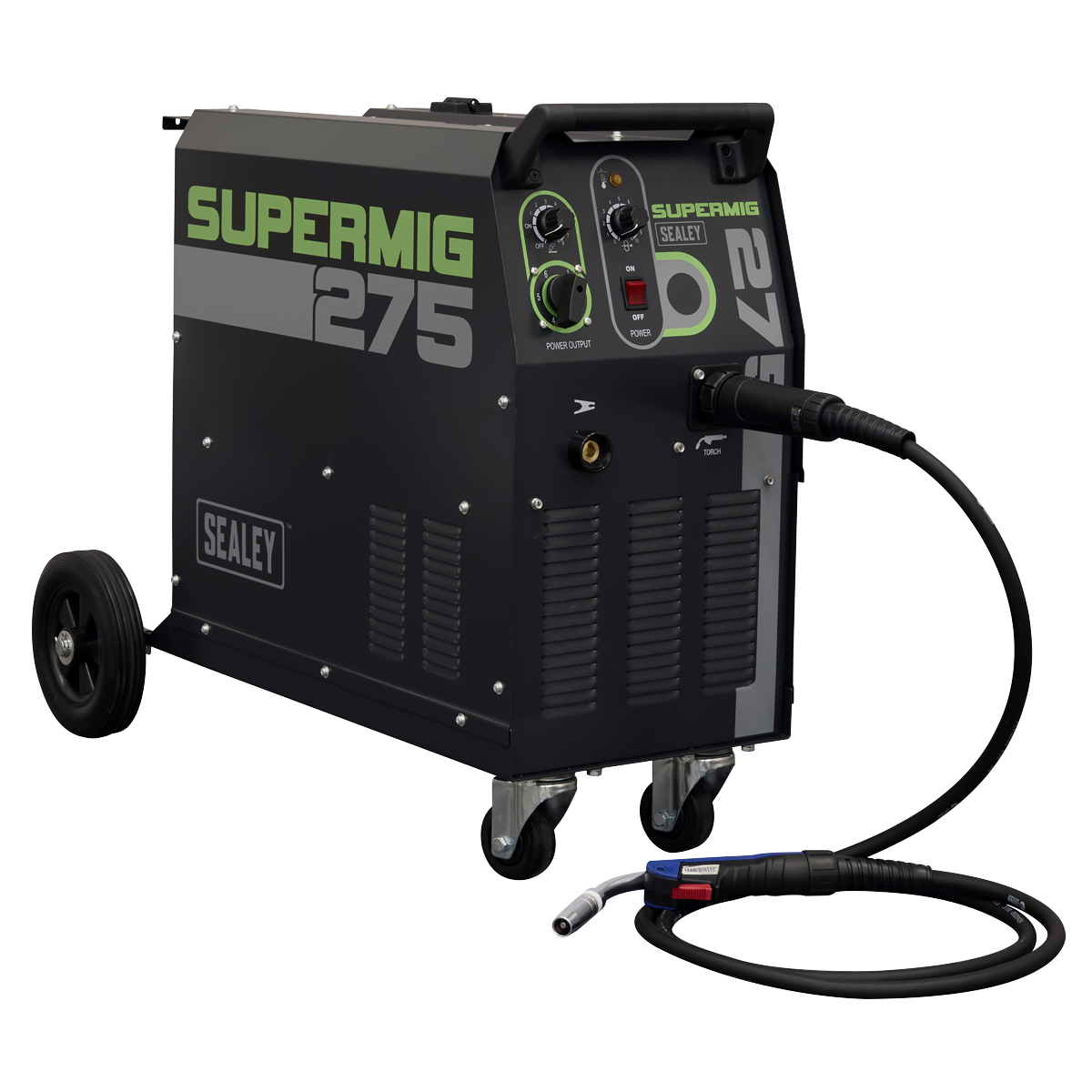 Sealey SUPERMIG275 Professional Gas/Gasless MIG Welder with Binzel® Euro Torch 270A 230V