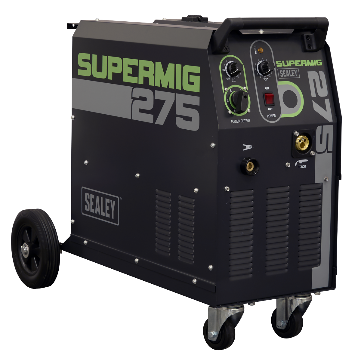 Sealey SUPERMIG275 Professional Gas/Gasless MIG Welder with Binzel® Euro Torch 270A 230V