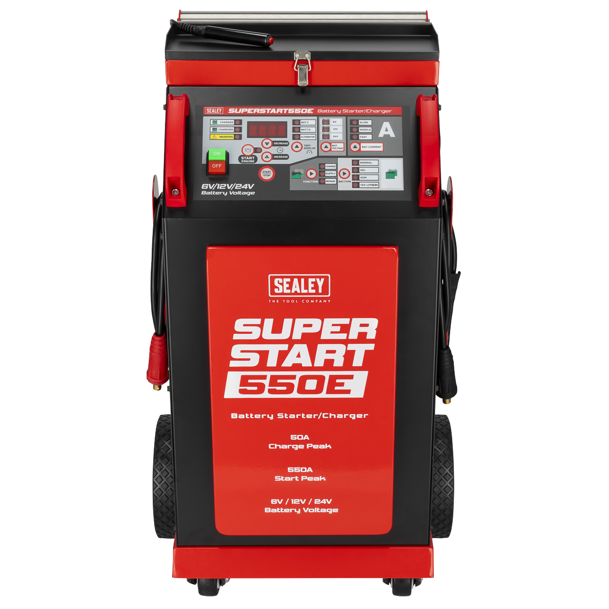 Sealey SUPERSTART550E 6/12/24V Battery Starter/Charger 550A