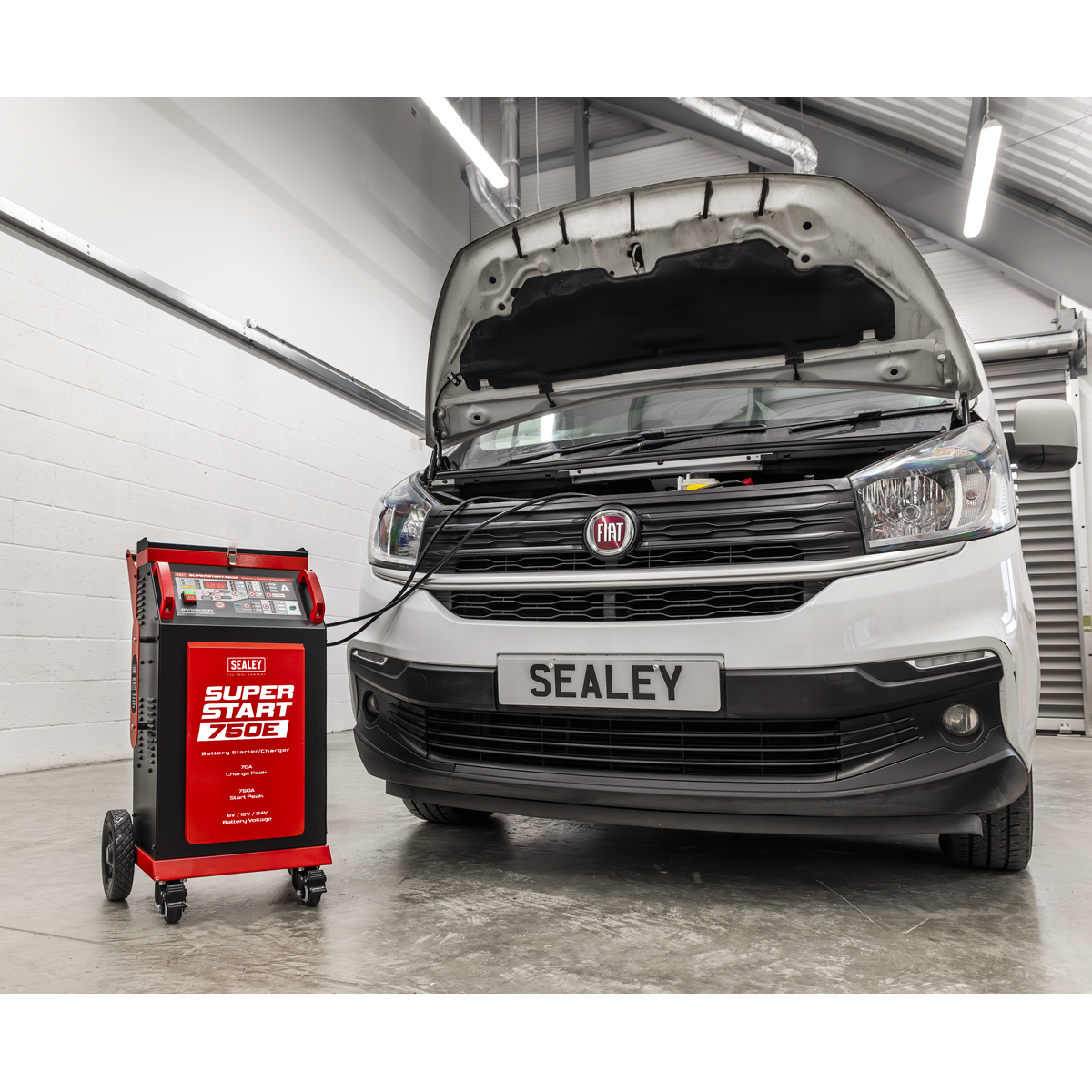 Sealey SUPERSTART750E 6/12/24V Battery Starter/Charger 750A