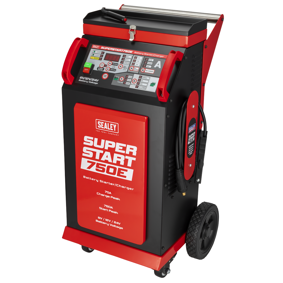 Sealey SUPERSTART750E 6/12/24V Battery Starter/Charger 750A