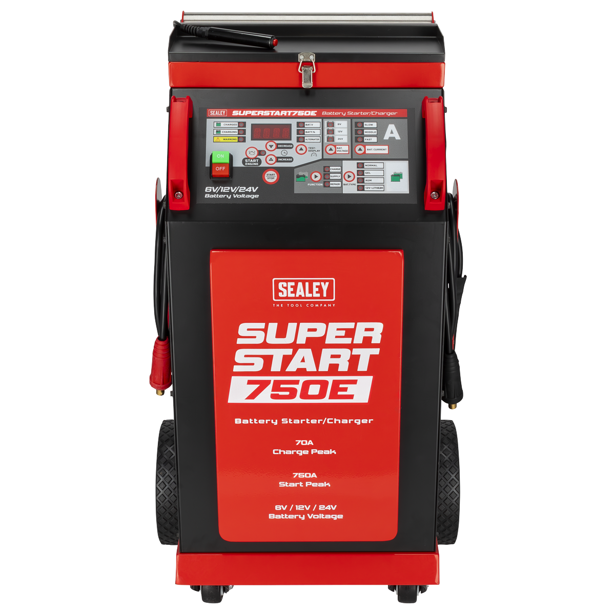 Sealey SUPERSTART750E 6/12/24V Battery Starter/Charger 750A