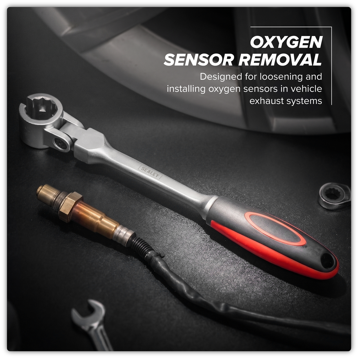 Sealey SX0223 Oxygen Sensor Wrench with 22mm Hex & 24mm 12-Point Head