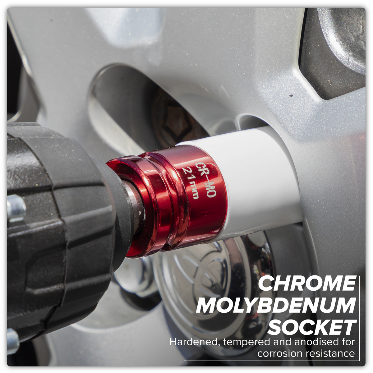 Sealey SX03021 Alloy Wheel Impact Socket 1/2"Sq Drive 21mm