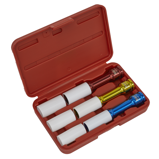 Sealey SX031D Alloy Wheel Impact Socket Set 1/2"Sq Drive 3pc