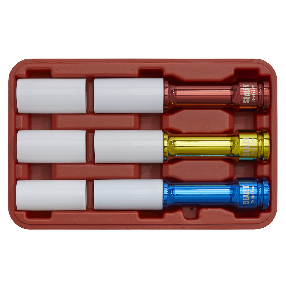 Sealey SX031D Alloy Wheel Impact Socket Set 1/2"Sq Drive 3pc