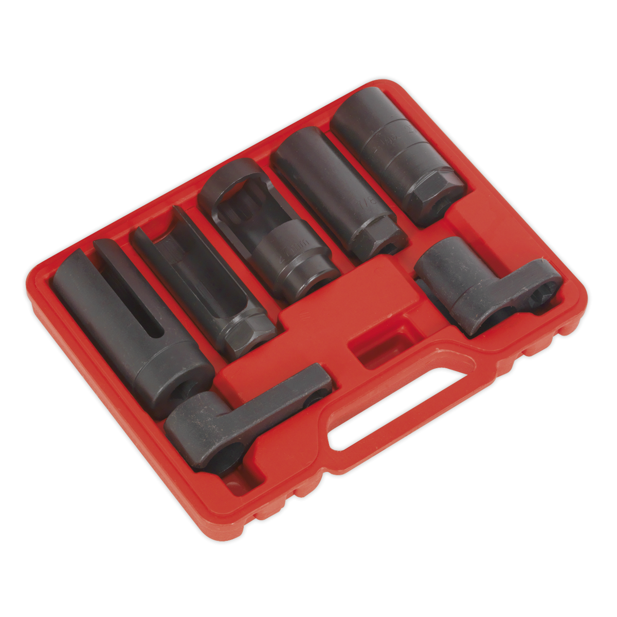 Sealey SX032 Oxygen Sensor Socket Set 3/8" & 1/2"Sq Drive 7pc