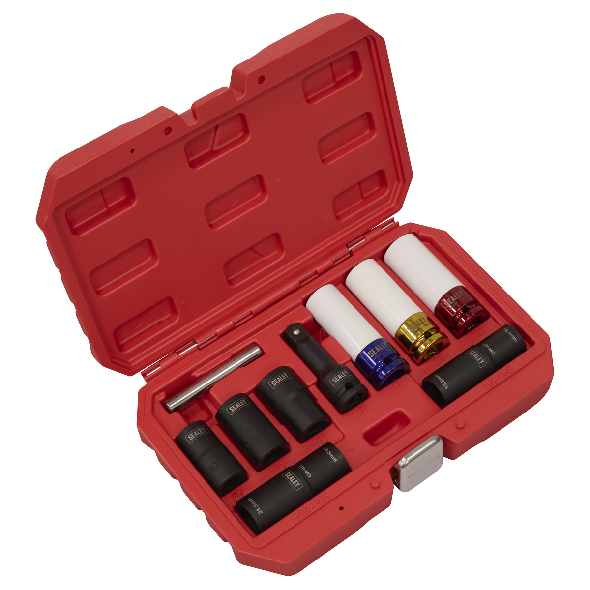 Sealey SX0400 Wheel Impact & Twisted Socket Set 1/2"Sq Drive 10pc