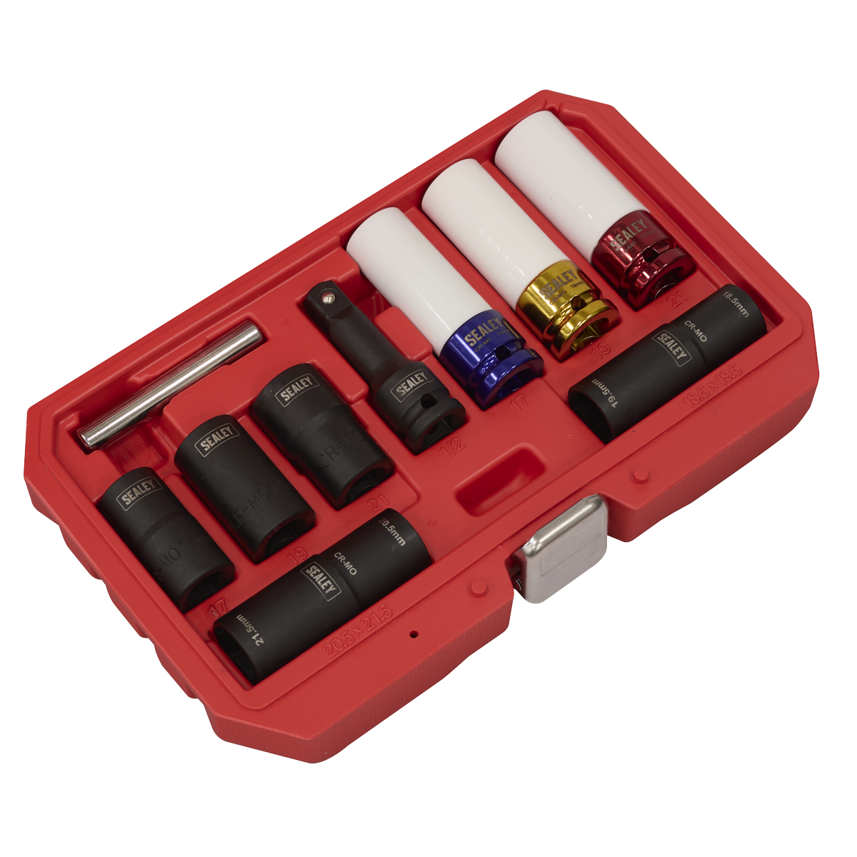 Sealey SX0400 Wheel Impact & Twisted Socket Set 1/2"Sq Drive 10pc