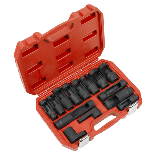 Sealey SX045 Oxygen & Diesel Injector Window Socket Set 1/2"Sq Drive 14pc