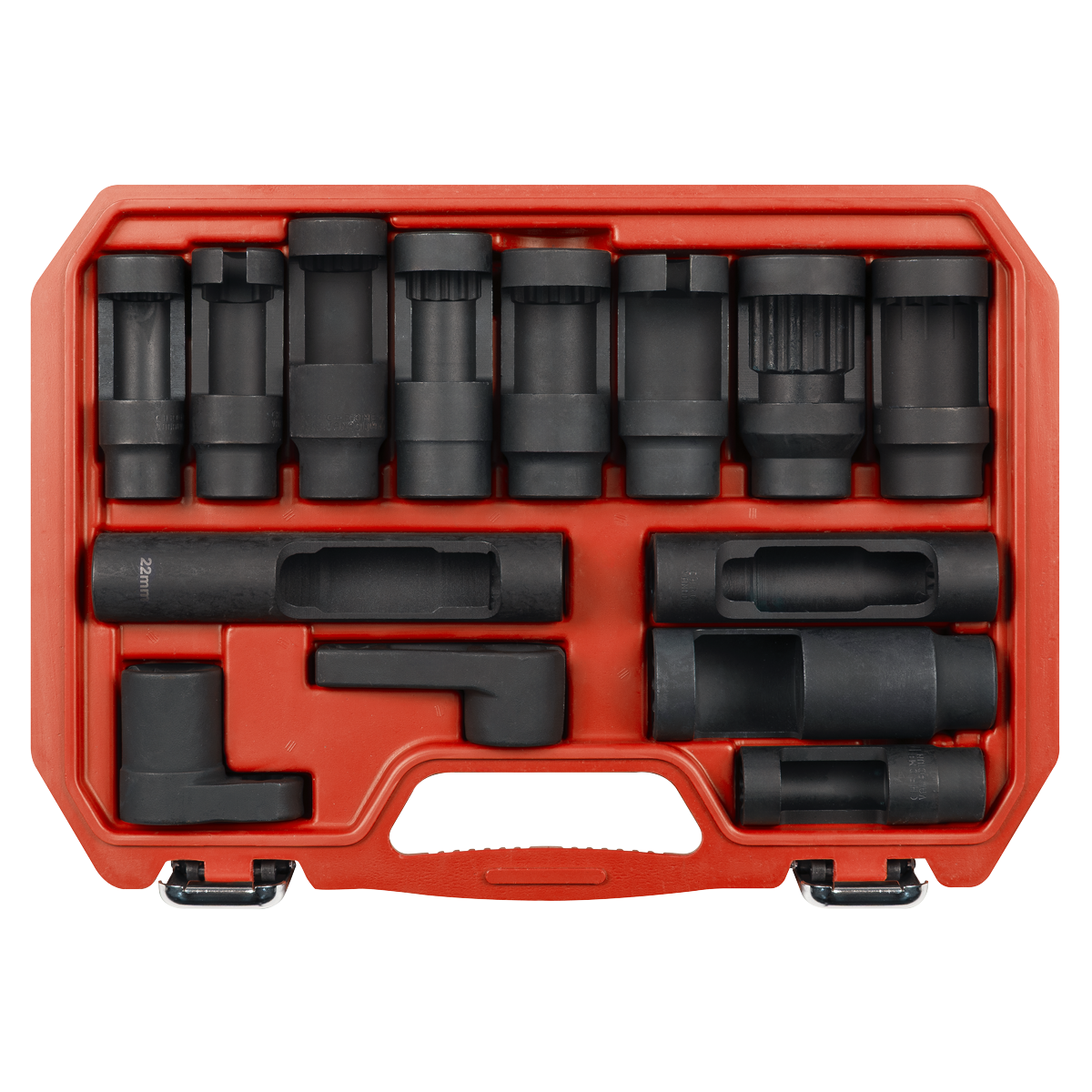 Sealey SX045 Oxygen & Diesel Injector Window Socket Set 1/2"Sq Drive 14pc