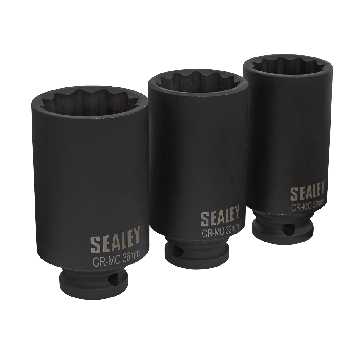 Sealey SX051 Impact Hub Nut Socket Set 1/2"Sq Drive 12-Point 3pc