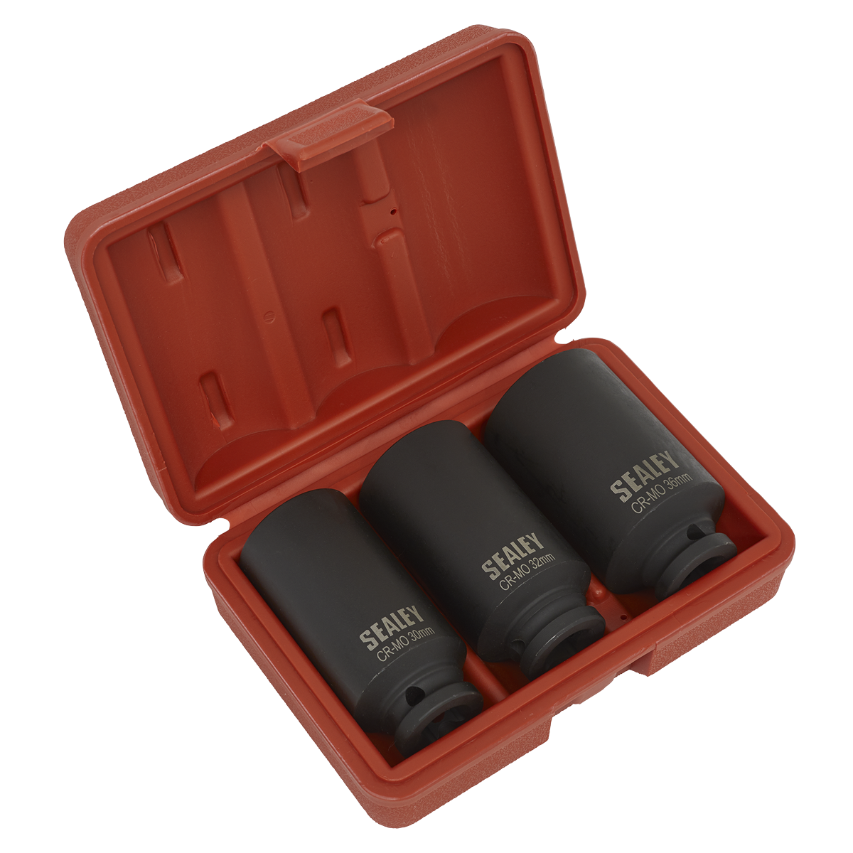 Sealey SX051 Impact Hub Nut Socket Set 1/2"Sq Drive 12-Point 3pc