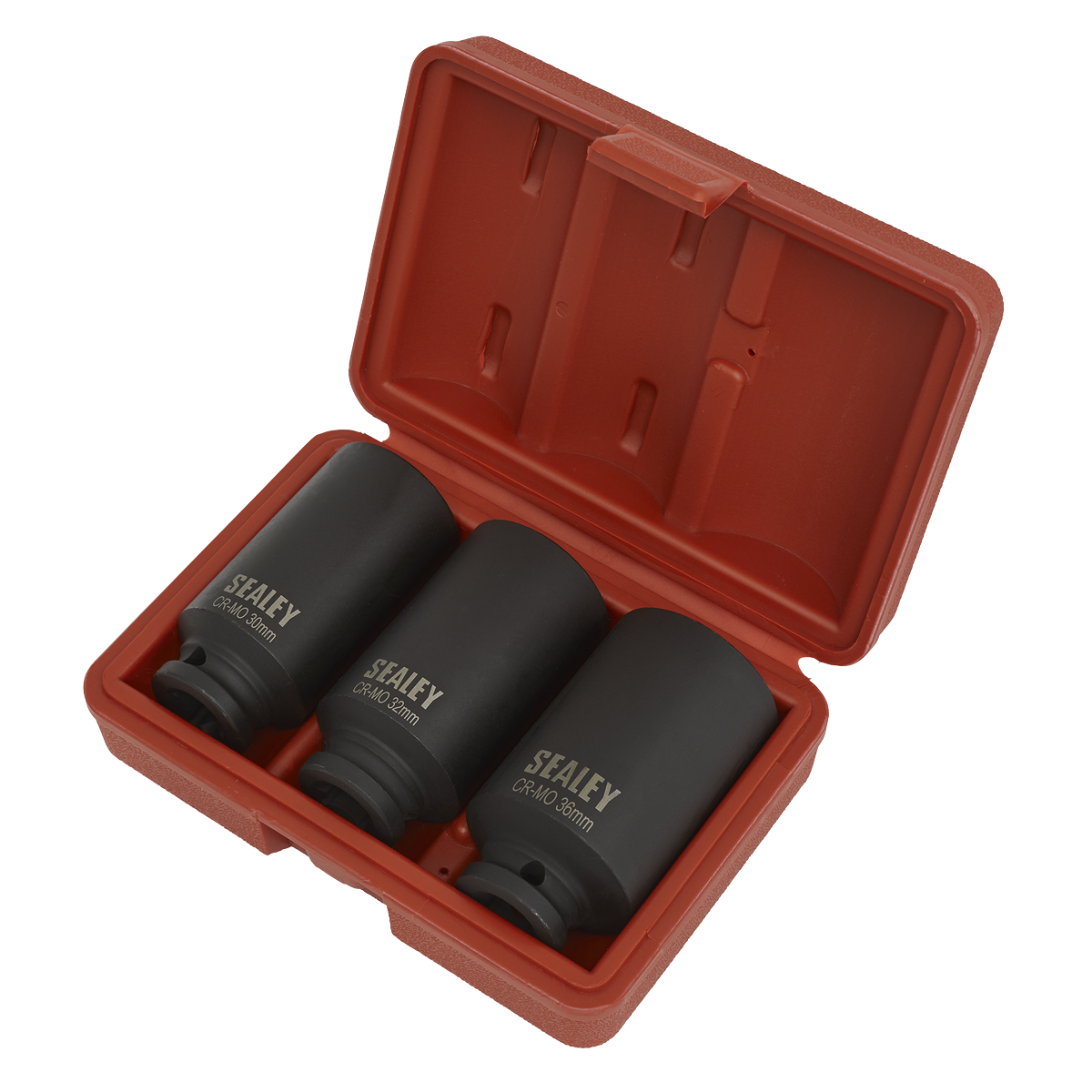Sealey SX051 Impact Hub Nut Socket Set 1/2"Sq Drive 12-Point 3pc