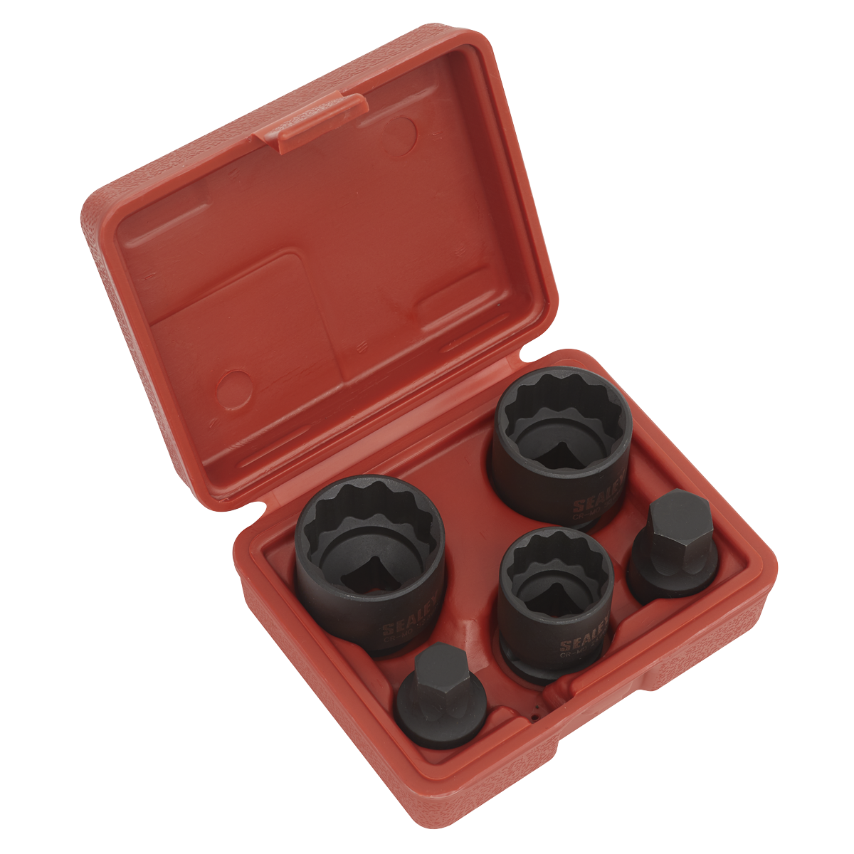 Sealey SX053 Impact Hub Socket & Socket Bit Set 1/2"Sq Drive 12-Point 5pc