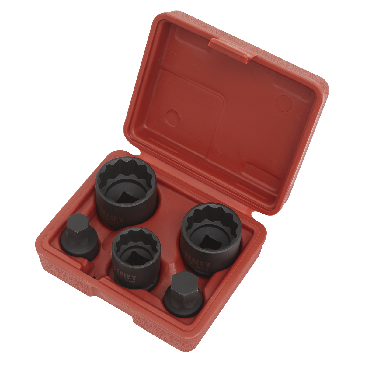 Sealey SX053 Impact Hub Socket & Socket Bit Set 1/2"Sq Drive 12-Point 5pc