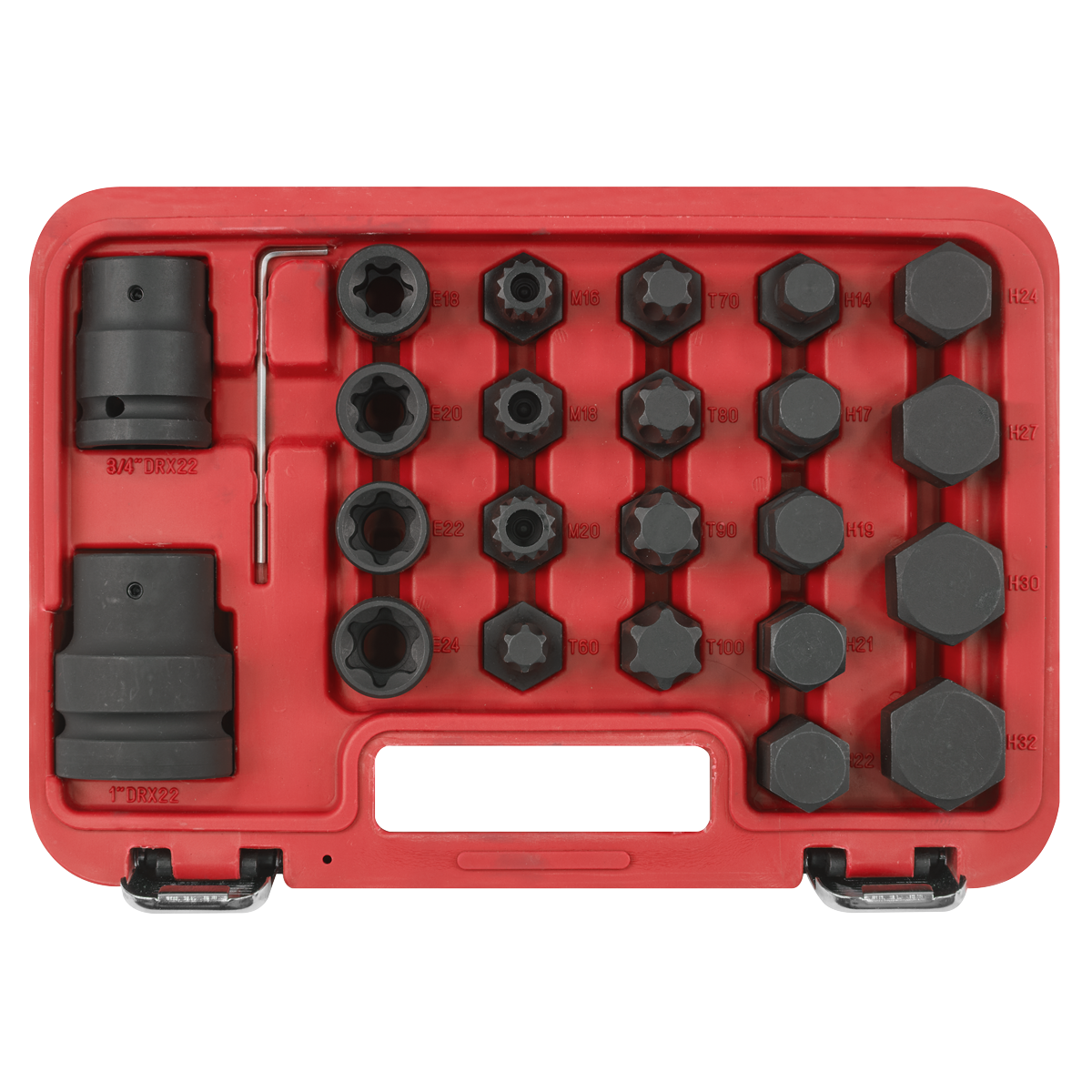 Sealey SX054 Impact Socket & Bit Set, 3/4"Sq & 1"Sq Drive 23pc