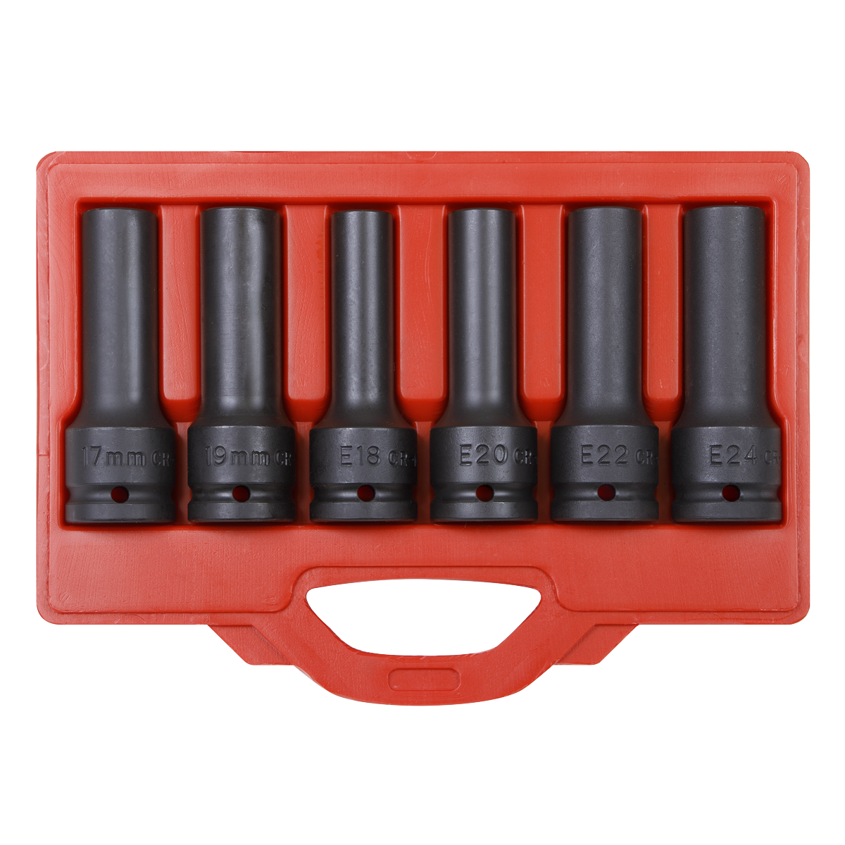 Sealey SX099 Impact & TRX-Star* Female Deep Socket Set 3/4"Sq Drive 12-Point 6pc