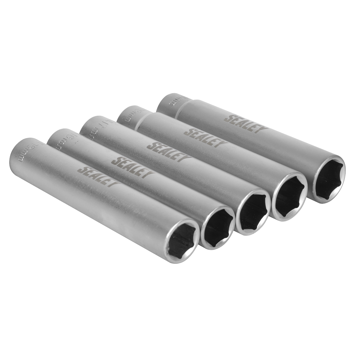 Sealey SX1519 Extra-Deep Socket Set 1/2"Sq Drive 5pc