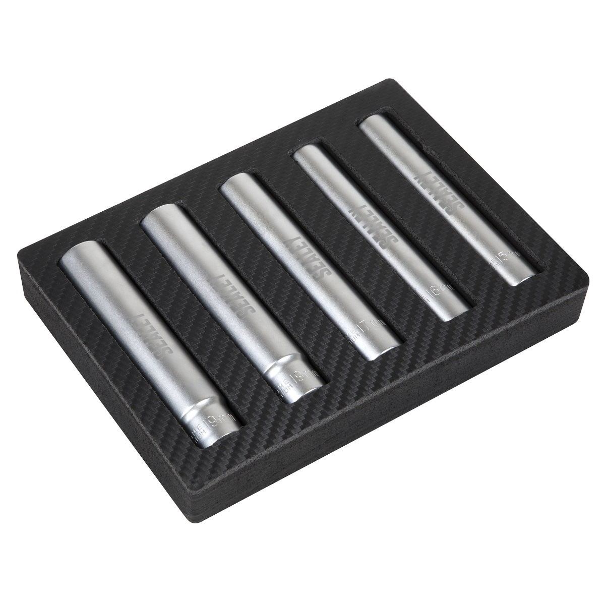 Sealey SX1519 Extra-Deep Socket Set 1/2"Sq Drive 5pc