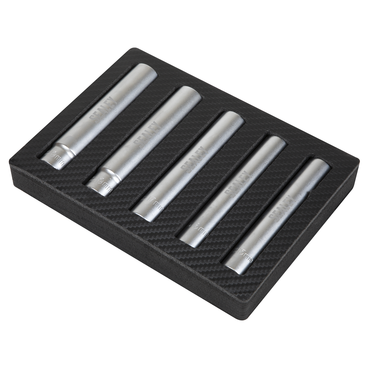Sealey SX1519 Extra-Deep Socket Set 1/2"Sq Drive 5pc